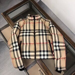 Burberry Tan Checkered Women's Jacket